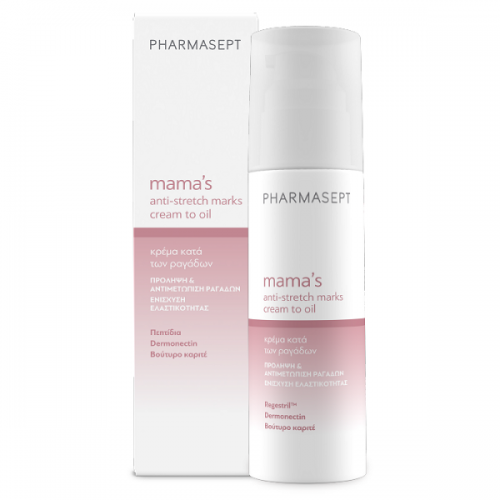 Pharmasept Mama's Anti-Stretch Marks Cream to Oil Κρέμα κατά των Ραγάδων 150ml